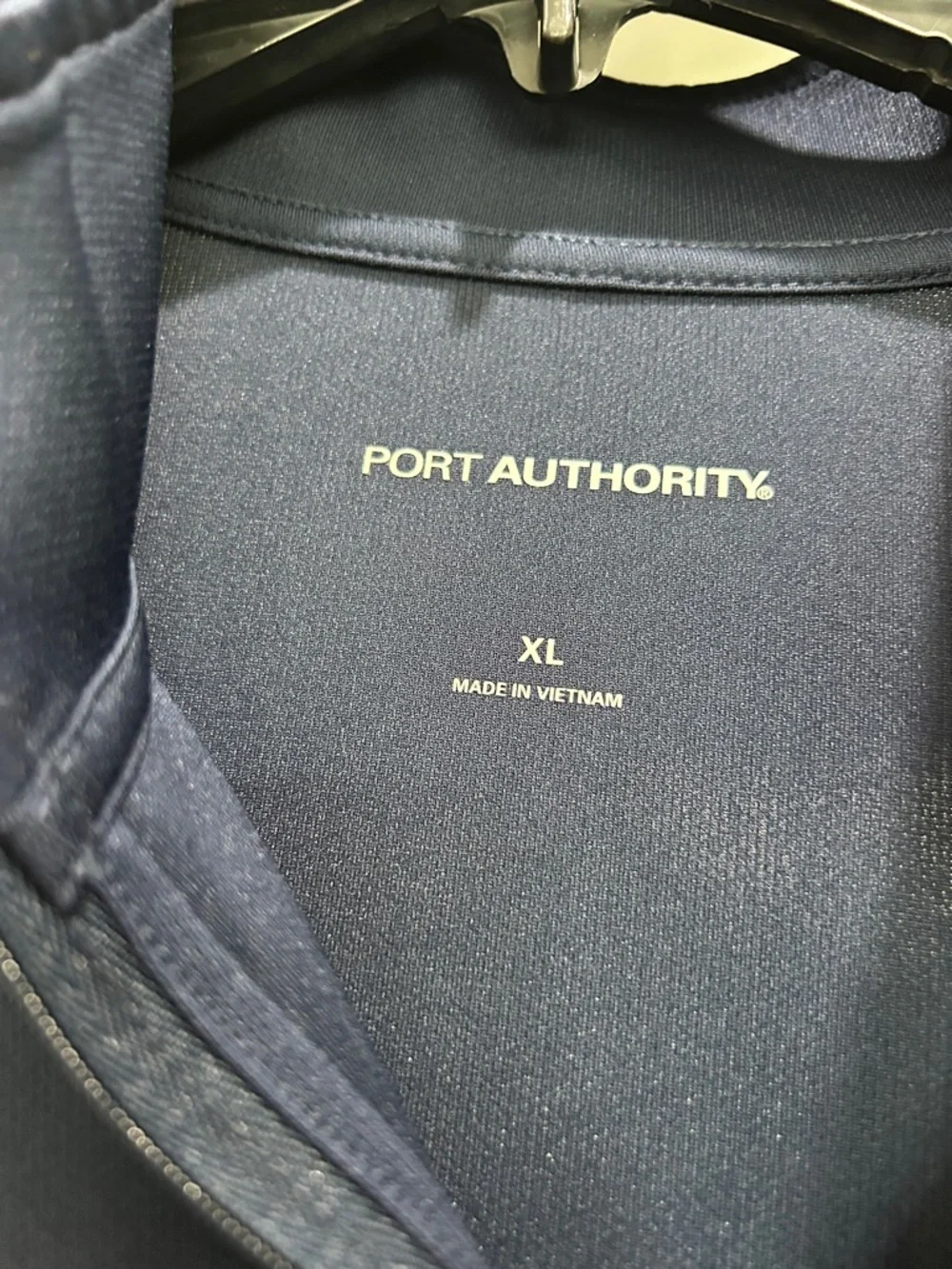 Port Authority Navy Hawks Quarter-Zip Pullover. Heartland Hawks XL - Picture 2 of 2